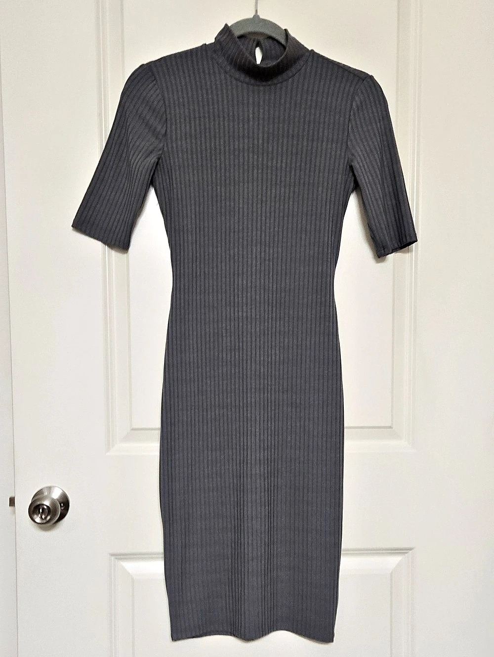 VENUS Ribbed Midi Dress Gray Size XS Like New